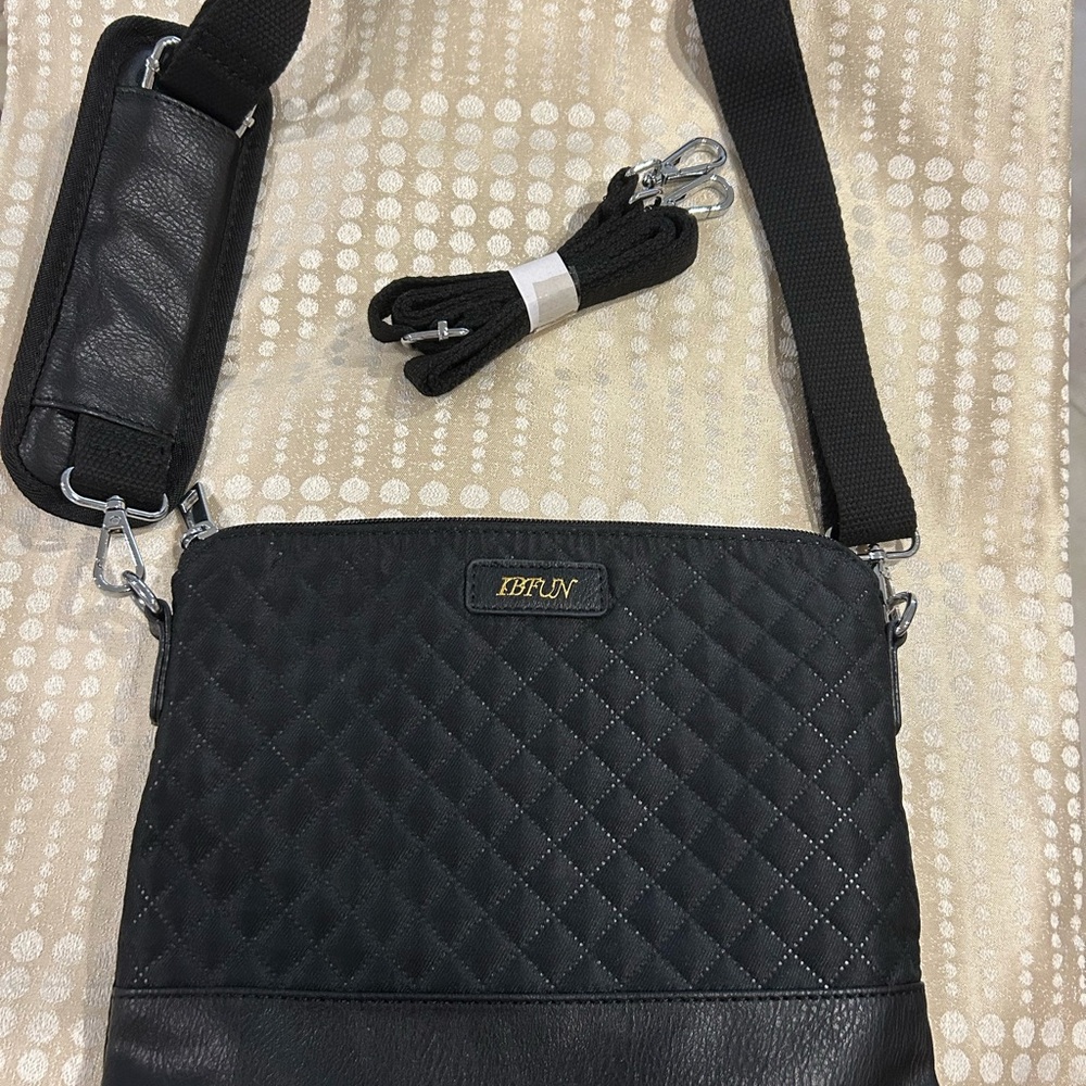 Black Quilted Crossbody Bag (NEW)